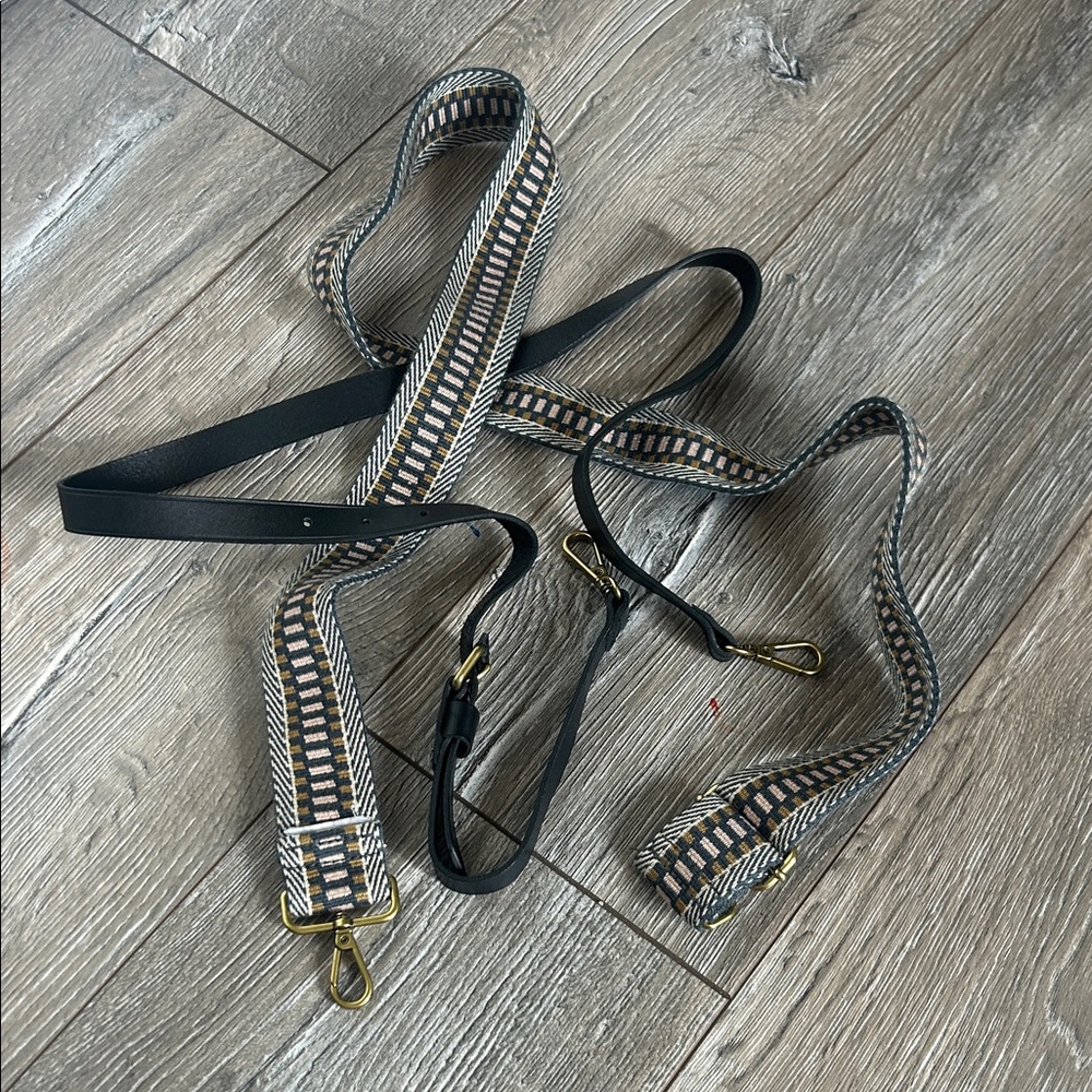 Stylish Black and Tan Adjustable Strap
